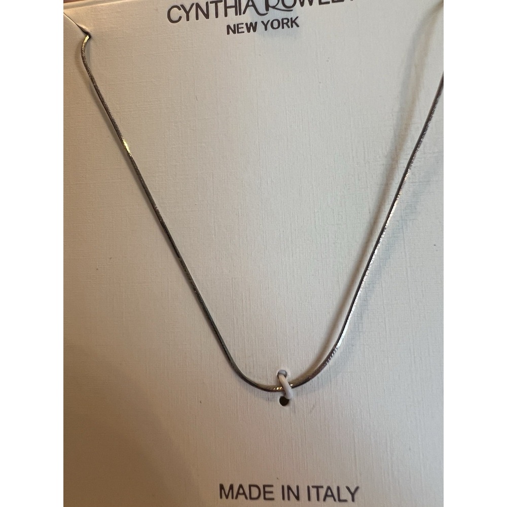 Cynthia Rowley Sterling Silver 18" Chain Necklace Snake Style Made in Italy